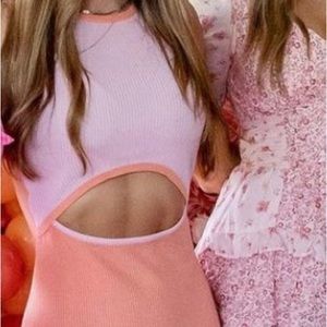 Pink and orange dress